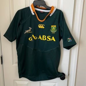 South Africa rugby jersey.